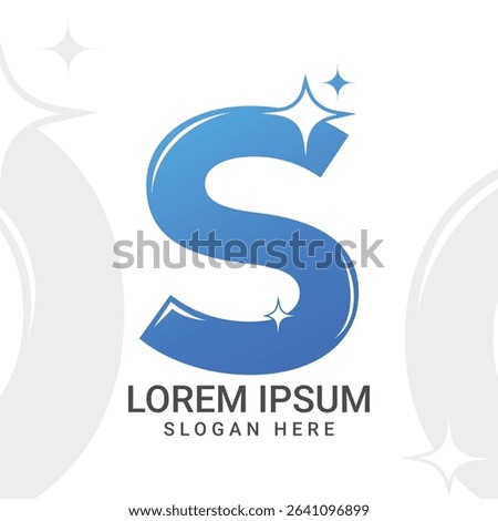 S Letter Sparkling Logo for Cleaning Company