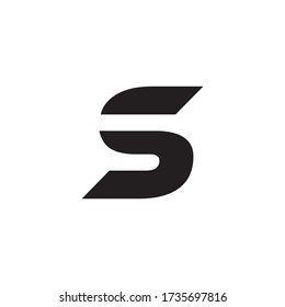 S letter speed design concept