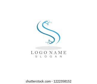 S Letter Splash Logo Design