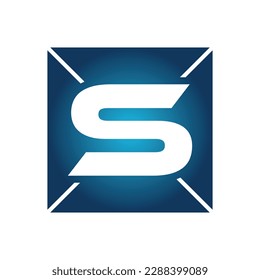 Logotipo inicial cuadrado de la letra S 5
