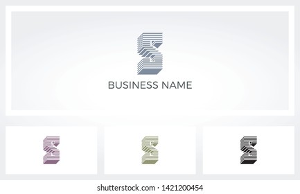 S Letter Stack Layer Logo