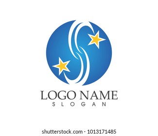 S letter star business icon sign logo