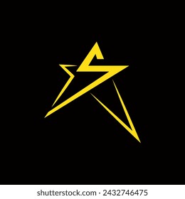 S letter and star icon 