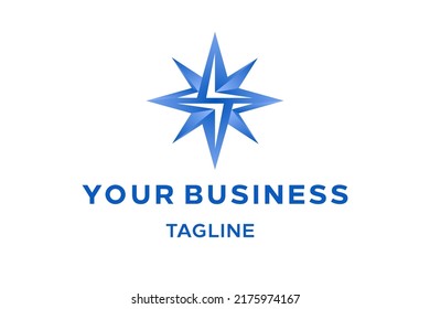 S letter star logo design, initial, icon, symbol. Combination of S letter and star form. Very suitable for media agency, travel agennt or venture capital visual identity.