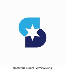 s letter star logo vector icon illustration