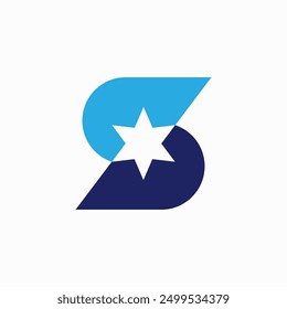 s letter star logo vector icon illustration	