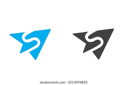 S letter supar speed logo or icon design