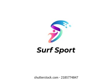 S letter for surf sport logo