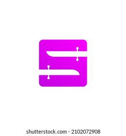 S Letra Sword. Este logotipo es moderno y sencillo