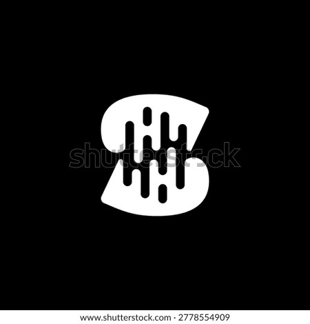 s letter Synthesizer impulse digital music logo vector icon illustration