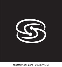 S Letter Tech Internet Logo Vektorgrafik