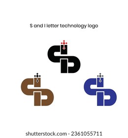 S and I letter Technology logo
