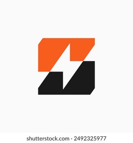 s Letter Thunderbolt Thunder Bolt Energy Spark Logo Vektorgrafik Icon Illustration