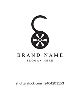 S Letter tire vector logo template. Suitable for automotive business.	