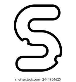 S letter typeface, vector Mice cheese uppercase font.