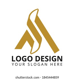 A S Letter Unique Logo Design