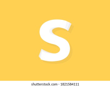 S Letter vector font, modern layers design. Eps10 illustration             