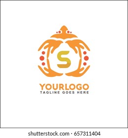 S letter vector health and beauty care logo.