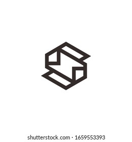 Resumen del logotipo vectorial de letra S