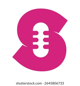 s letter vector logo with micro negative space