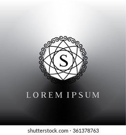 S letter vector logo template (sign, symbol, emblem, ornament)