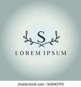 S letter vector logo template (sign, symbol, emblem, ornament)