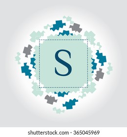 S letter vector logo template (sign, symbol, emblem, ornament)