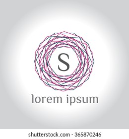 S letter vector logo template (sign, symbol, emblem, ornament)