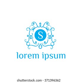 S letter vector logo template (sign, symbol, emblem, ornament)