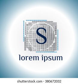 S letter vector logo template (sign, symbol, emblem, ornament)