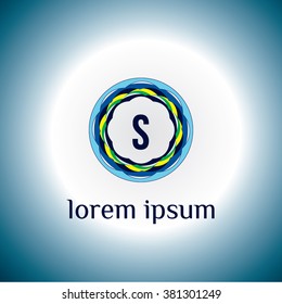 S letter vector logo template (sign, symbol, emblem, ornament)