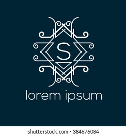 S letter vector logo template (sign, symbol, emblem, ornament)