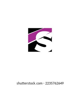 S letter vector symbol design.