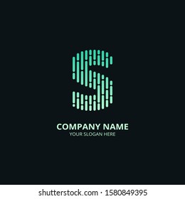 S letter vector template logo. Stripes Design Inspiration. Colorful logo for your company. Emblem. Creative Symbol. Logotype. Modern style