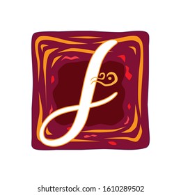 S letter vintage colors antique gothic initial logo. Typeface  vector premium design template elements for identity  package  book  diploma  etc.