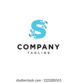 
S Letter water Vector logo icon vector Template