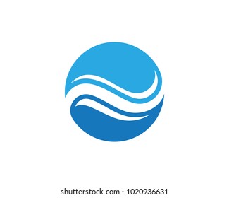 S Letter Water wave Logo Template vector illustration design