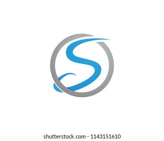 S Letter Water wave Logo Template vector illustration design
