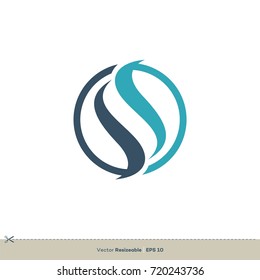S Letter Yin Yang Logo Template Illustration Design. Vector EPS 10.