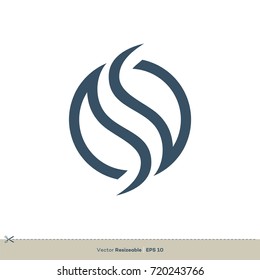 S Letter Yin Yang Logo Template Illustration Design. Vector EPS 10.