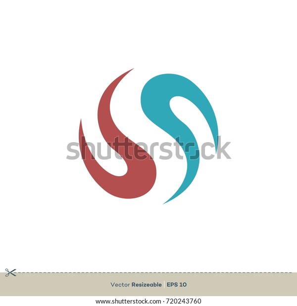 S Letter Yin Yang Logo Template Stock Vector (Royalty Free) 720243760 ...