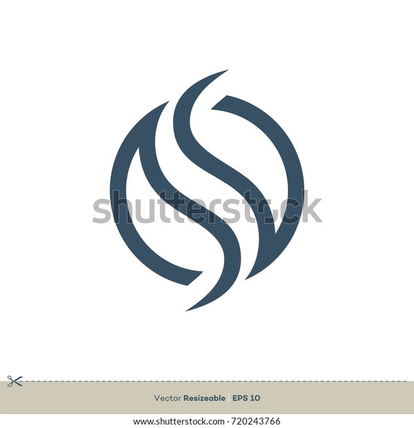 S Letter Yin Yang Logo Template Stock Vector Royalty Free 720243766
