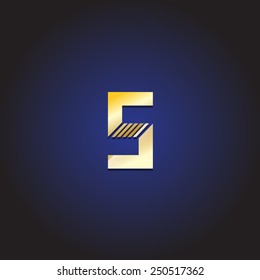 S Lettering - Isolated On Blue Background - Vector Illustration, Graphic Design, Editable For Your Design    