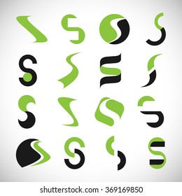 S Lettering - Isolated On Gray Background - Vector Illustration, Graphic Design, Editable For Your Design