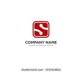 S lettering logo design. Creative minimal monochrome monogram symbol. Universal elegant vector sign design. Premium business logo type. Graphic alphabet symbol for company business identity
