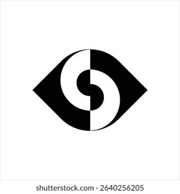 S lettermark logo design template