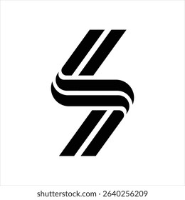 S lettermark logo design template