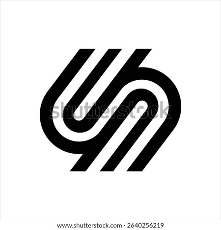 S lettermark logo design template
