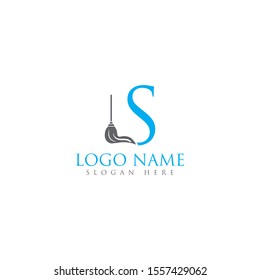 S letter/mop logo design template full vector