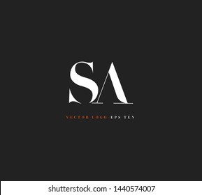 S & A letters Joint logo icon vector template for corporate logo and business card design.